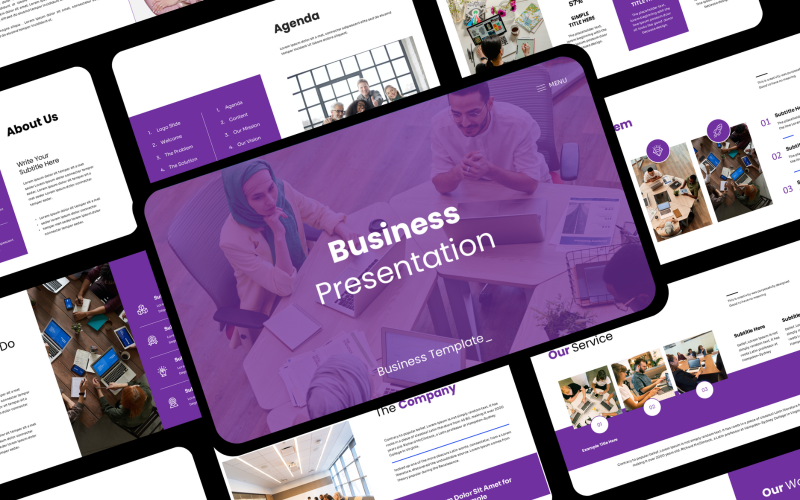 business presentation powerpoint template original