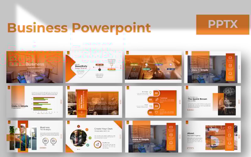 business presentation powerpoint template original