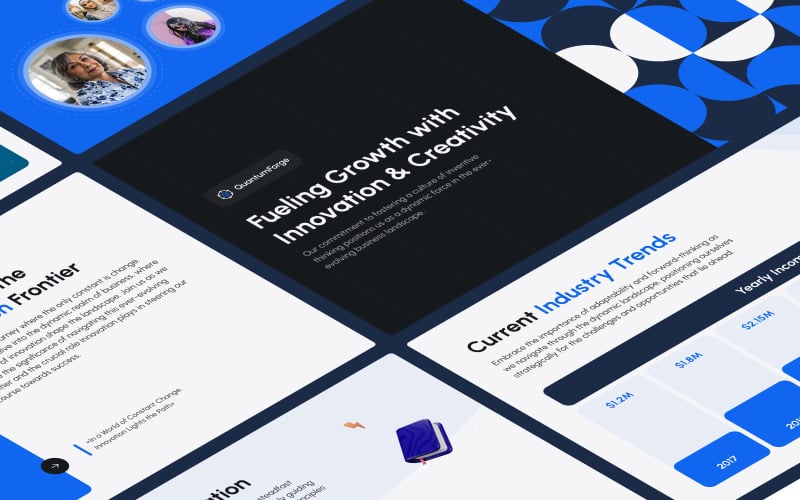 business presentation template quantum forge original