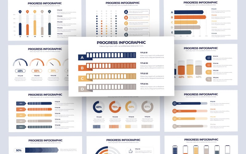 business progress infographic powerpoint template original