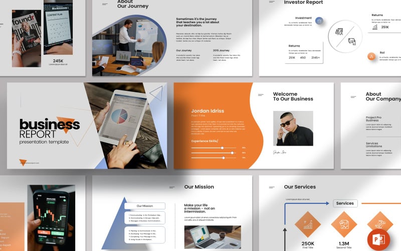 business report presentation template original