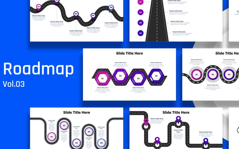 business roadmap infographic slides original