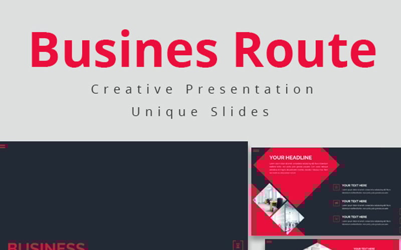 business route powerpoint template original