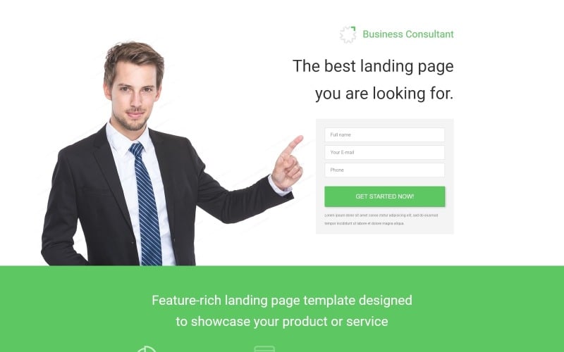 business services responsive landing page template original