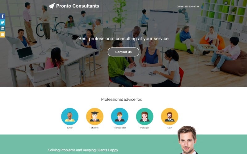 business services responsive landing page template original
