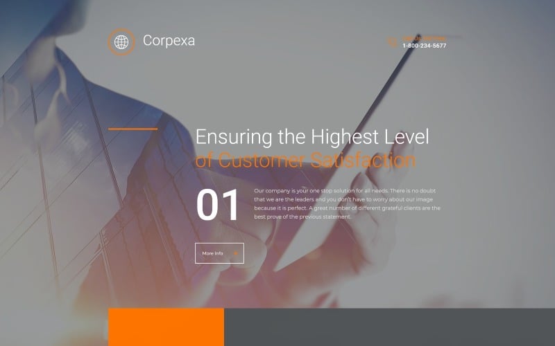 business services responsive landing page template original