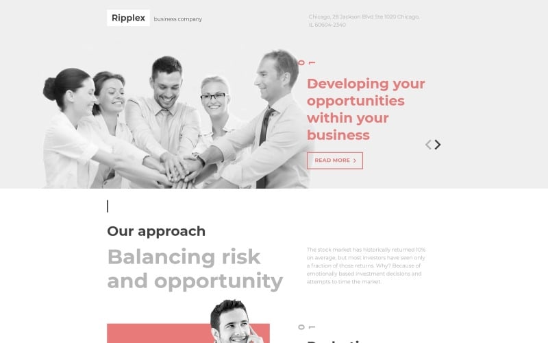 business services responsive landing page template original