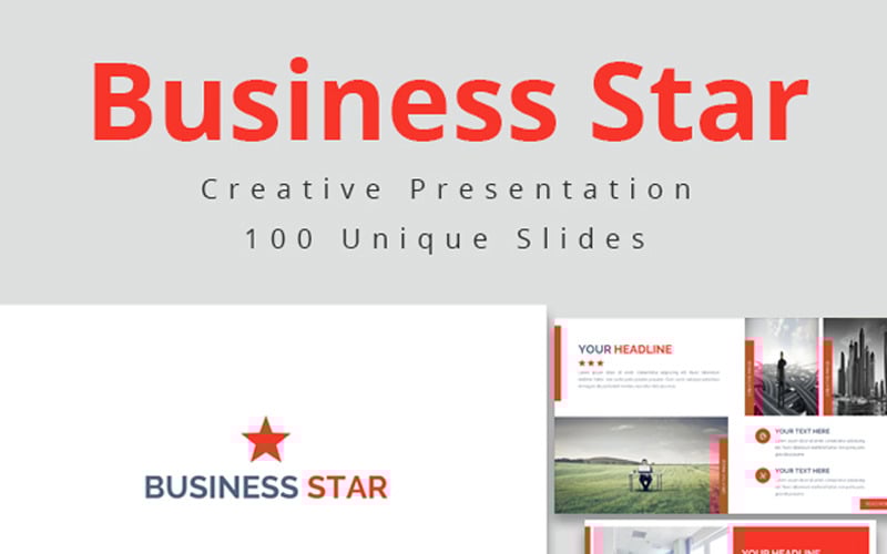 business star powerpoint template original