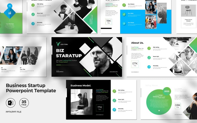 business startup powerpoint template original
