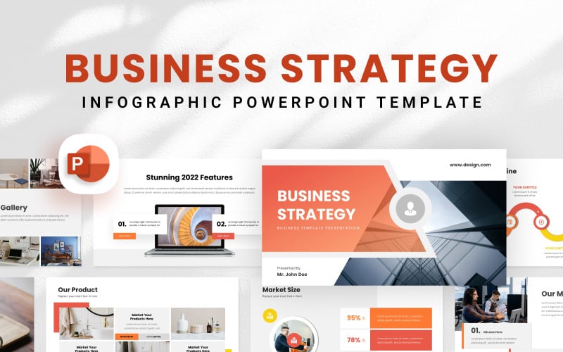 business strategy infographic presentation template original