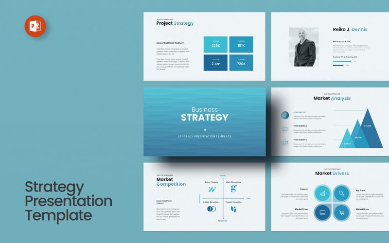 business strategy layout powerpoint presentation template original