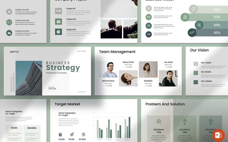 business strategy powerpoint presentation template original