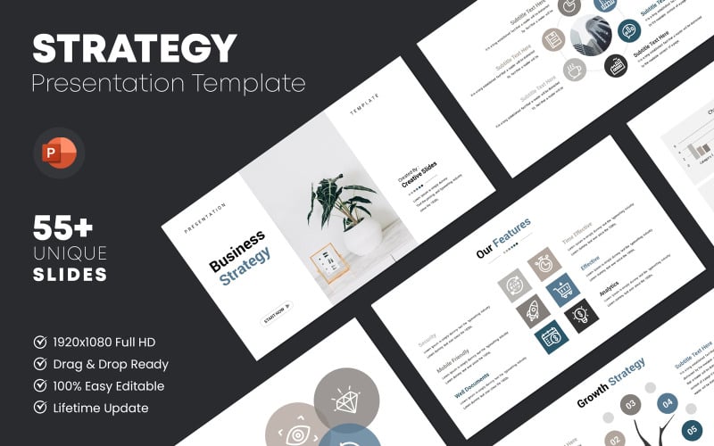 business strategy powerpoint template original