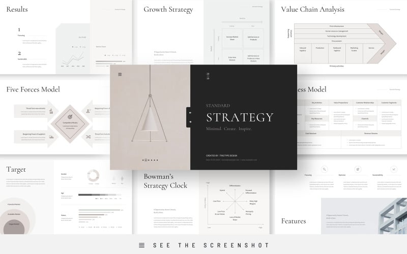 business strategy presentation powerpoint template original
