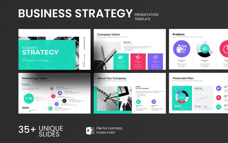 business strategy presentation template original