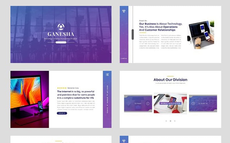business technology powerpoint template original