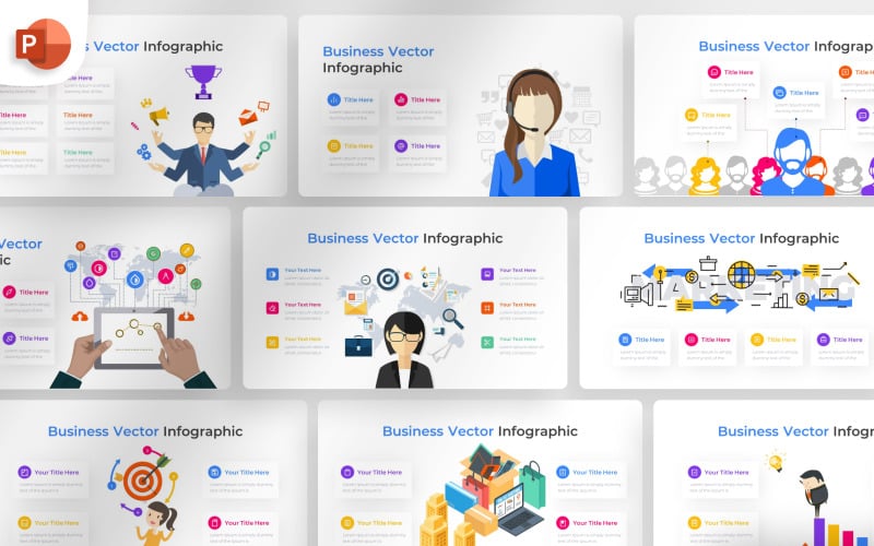 business vector powerpoint infographic template original