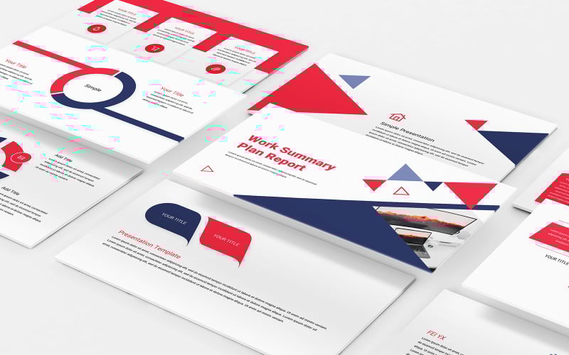 business wind work summary plan powerpoint template original