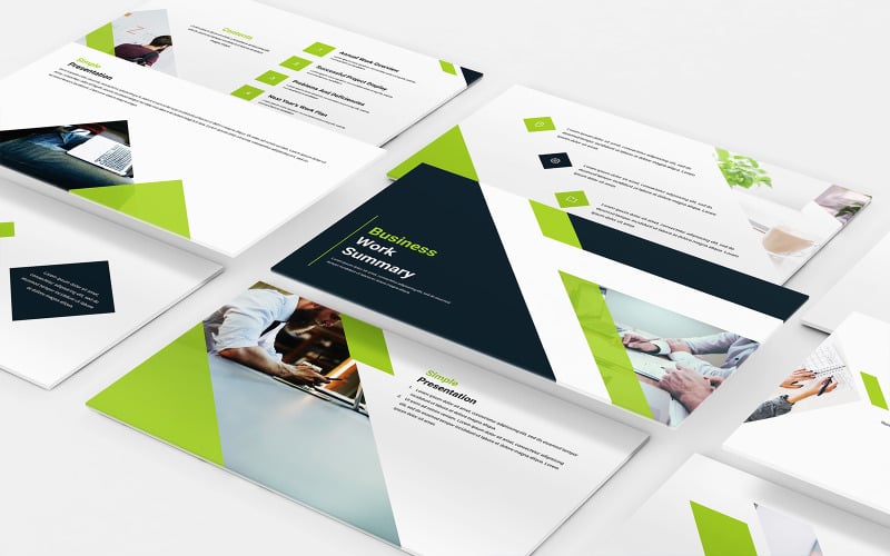 business work summary powerpoint template original