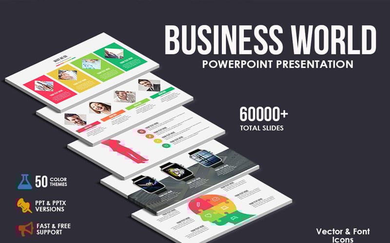 business world powerpoint template original