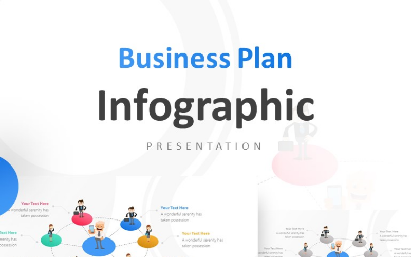 businessman holding smartphone infographic presentation powerpoint template original