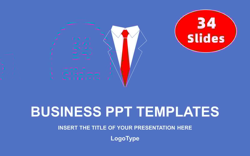 businessmans red tie powerpoint template original