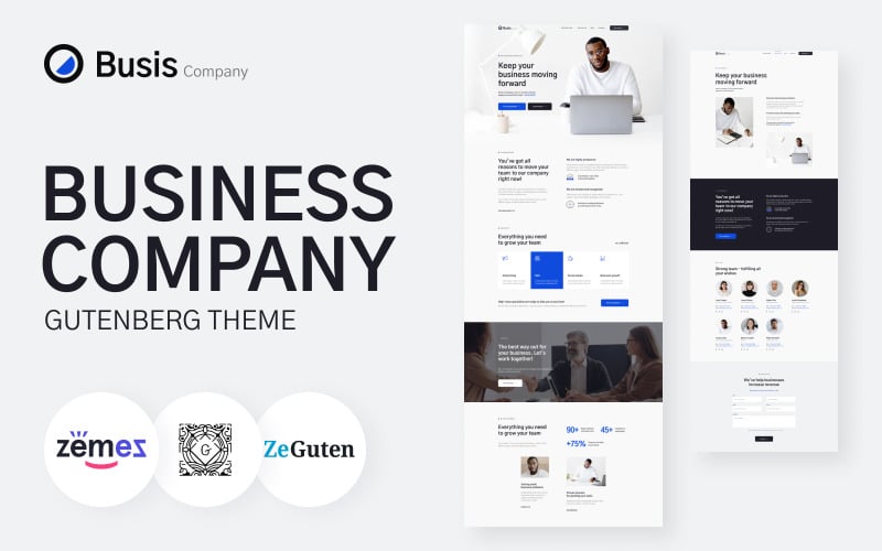 busis company business gutenberg theme original