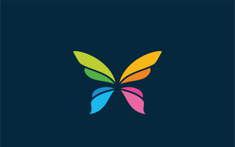 butterfly colors logo template original