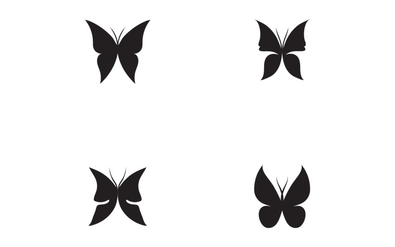 butterfly logo elements vector eps v original