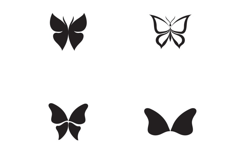 butterfly logo elements vector eps v original