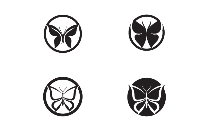 butterfly logo elements vector eps v original