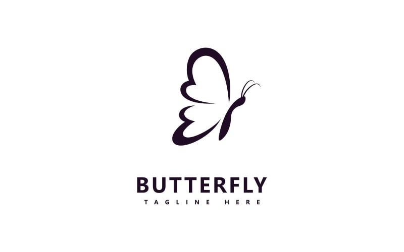 butterfly vector logo template beauty salon sign v original