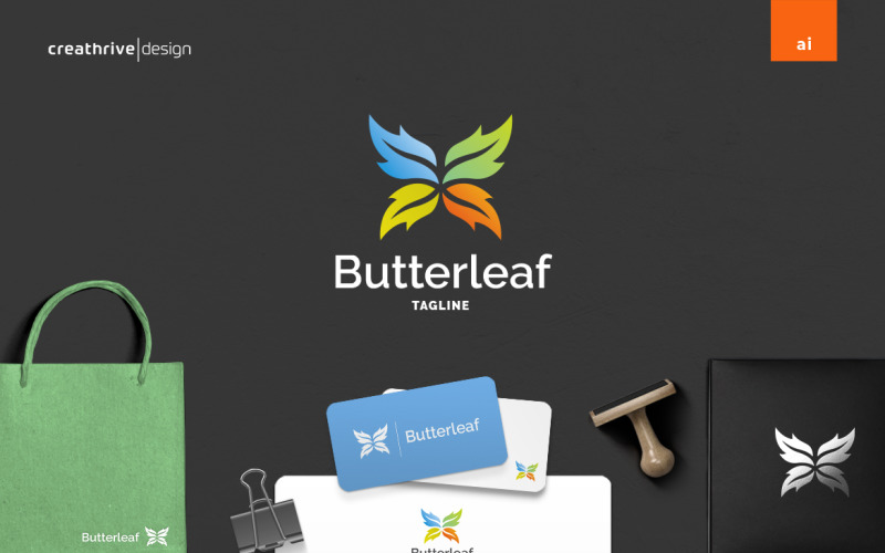 butterleaf modern logo template original