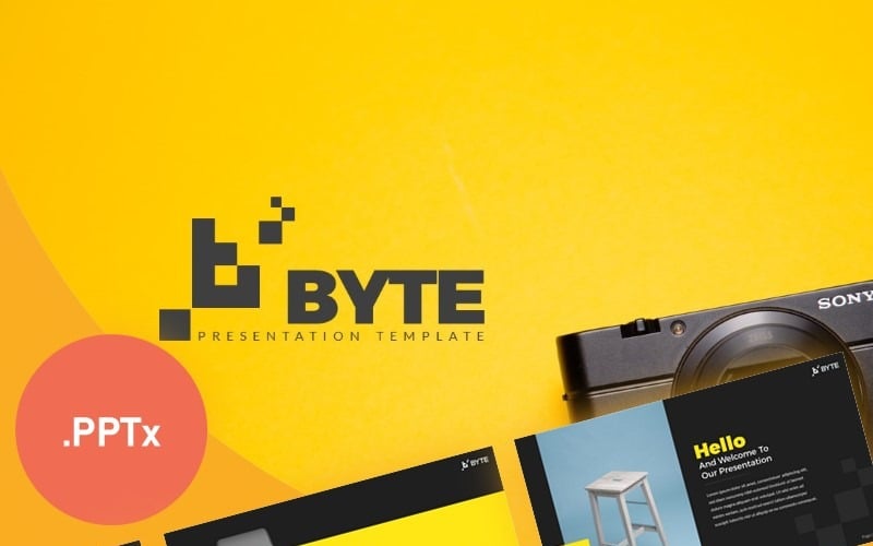 byte creative presentation powerpoint template original