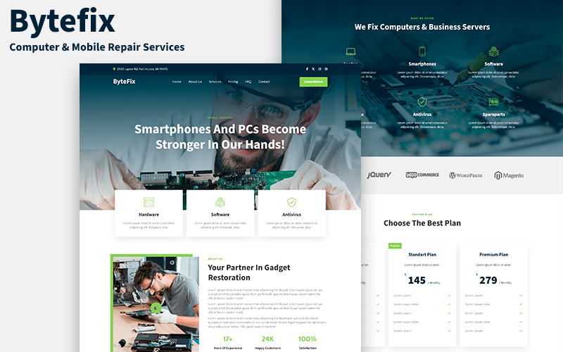 bytefix computer amp mobile repair services html landing page original