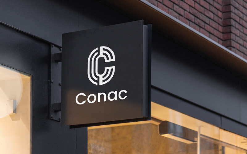 c letter conac logo design template original