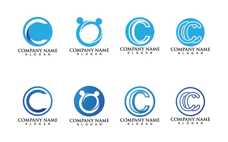 c letter logo template vector icon design original