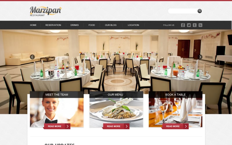 cafe and restaurant responsive joomla template original