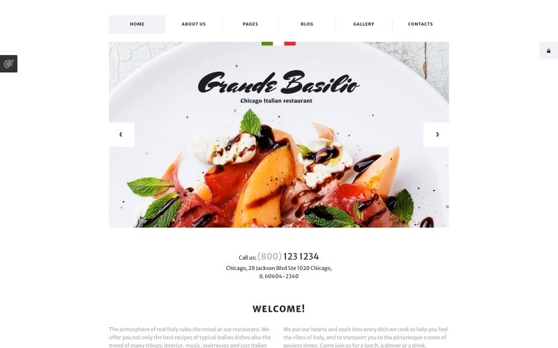 cafe and restaurant responsive joomla template original