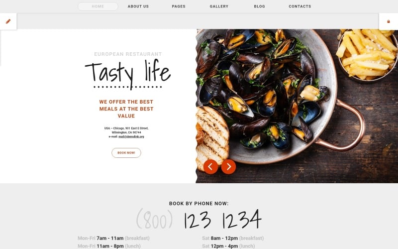 cafe and restaurant responsive joomla template original