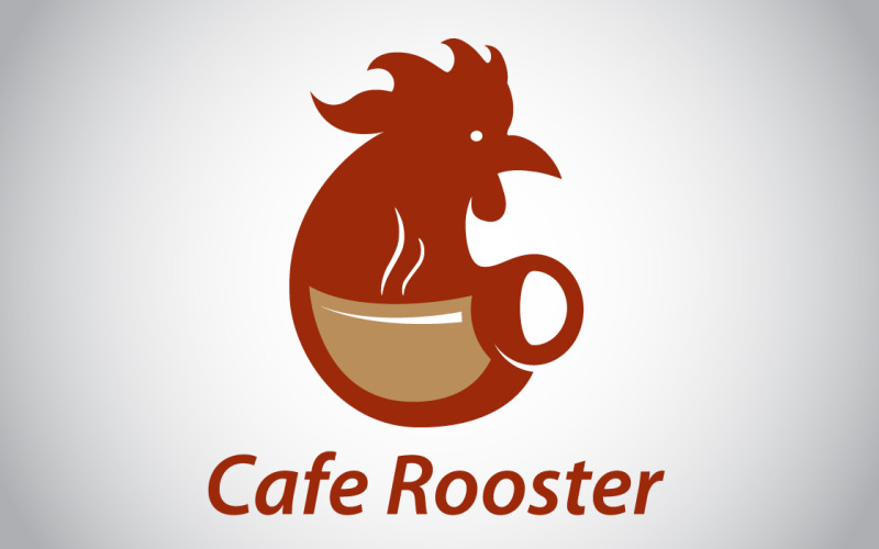 cafe rooster logo template original