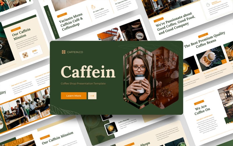 caffein coffeshop powerpoint template original