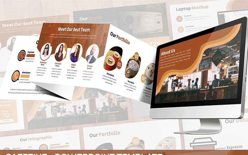 caffeine coffeeshop powerpoint template original