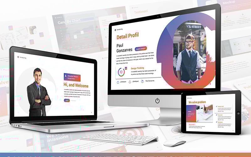 cahaya duotone powerpoint template original