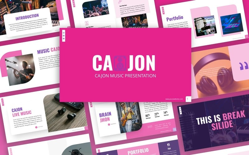 cajon music multipurpose powerpoint template original
