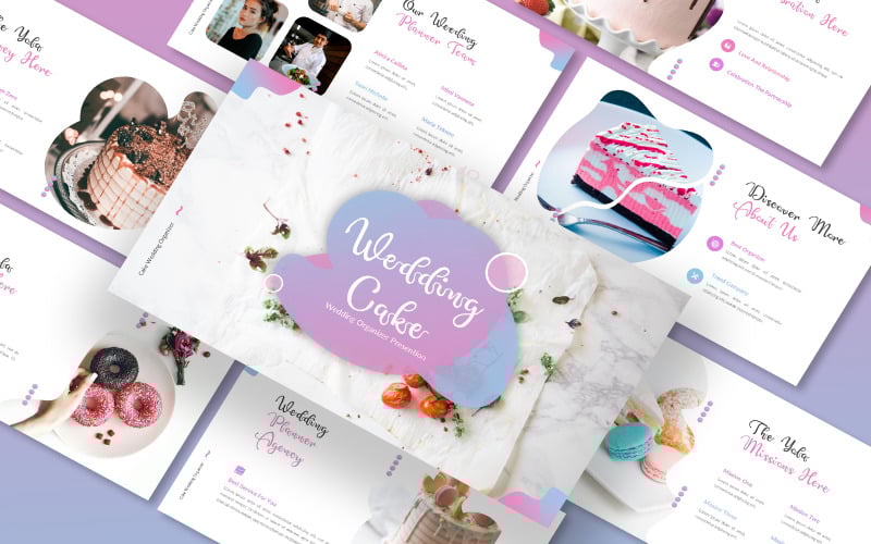 cake wedding presentation powerpoint template original