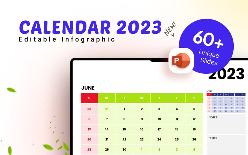 calendar infographic powerpoint template original