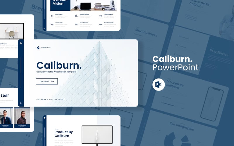 caliburn company profile powerpoint template original