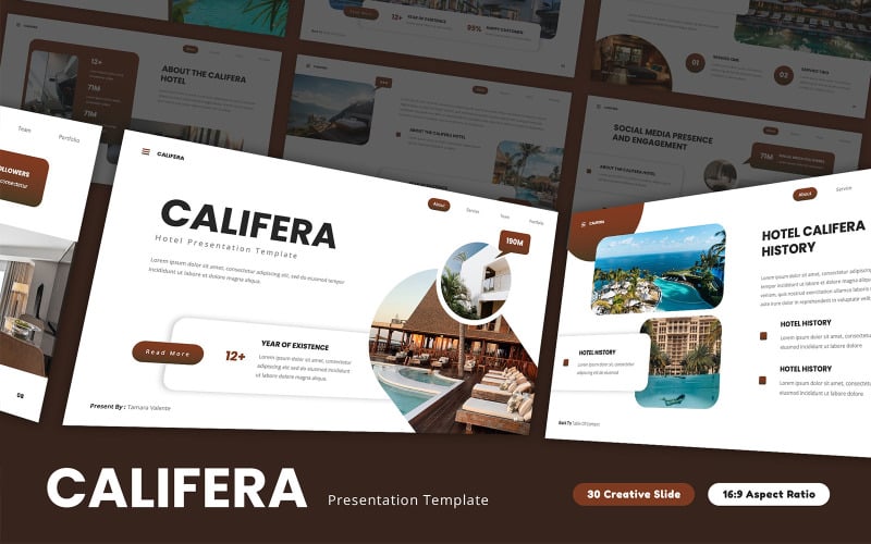 califera hotel powerpoint template original