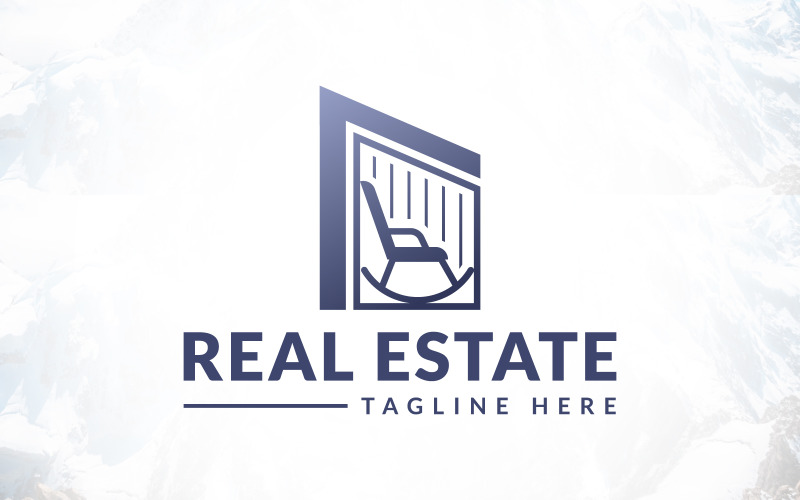 calm and relax chair with real estate logo original